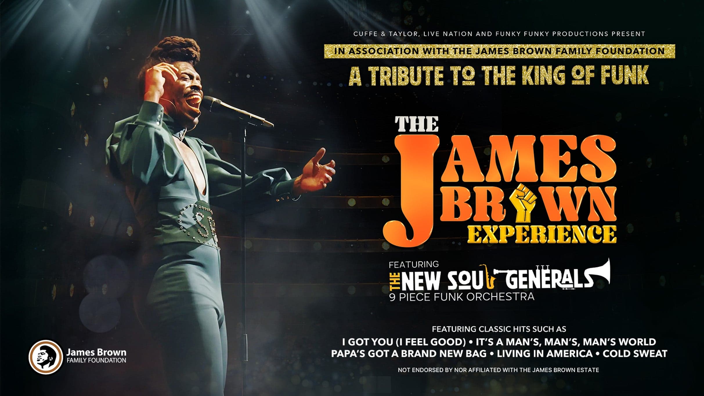 Venue Premium Tickets - The James Brown Experience